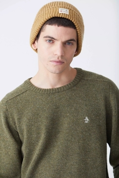 SWEATER CREW LAMBSWOOLD VERDE - PENGUIN