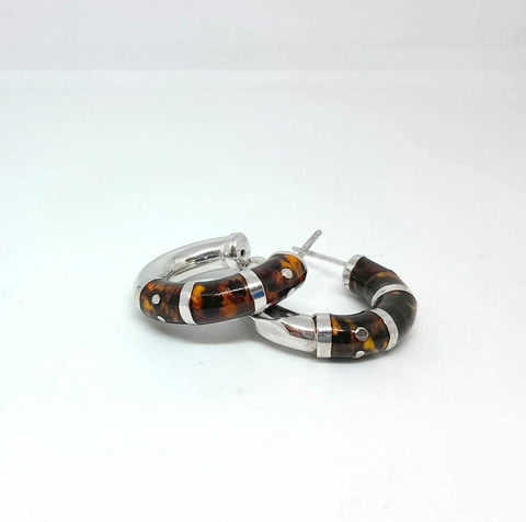 Aros esmalte marron