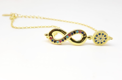 Pulsera plata dorada