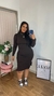 Vestido Midi Manga Longa Com Fenda na internet