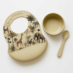 Babero estampado + bowl + cuchara - comprar online