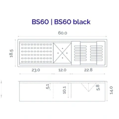 BARRA ESCURRIDORA SILVER BS60 (60X18X14) MI PILETA en internet