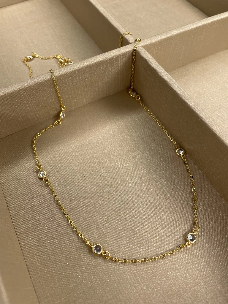 Colar Longo Inspiração Tiff Cristal