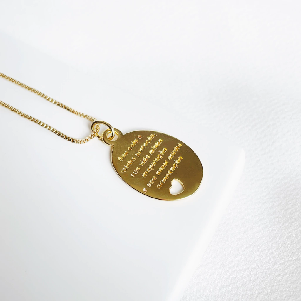 Colar Medalha Frase Mãe