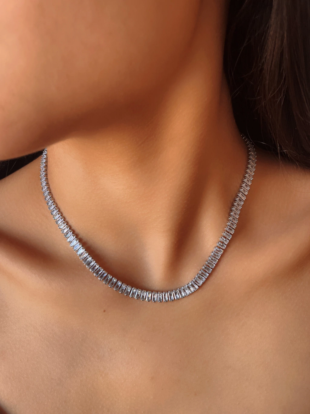 Colar Choker Riviera Baguete
