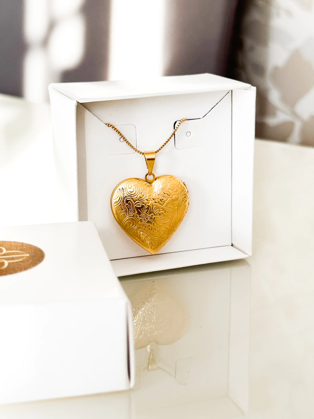 Colar Relicário Amor Com Foto - Banhado a Ouro 18k