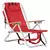 Silla Playera Bamboo Capri Roja 4 Pos. Plegable Aluminio