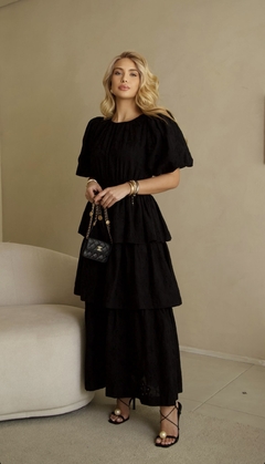 Vestido Mídi laise msnga bufante na internet