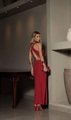 Vestido lurex com fios metalizados - comprar online