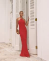 Vestido longo frente única