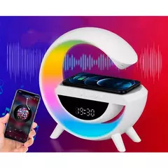 G-speaker Smart Station - Luminária Bluetooth Inteligente Estilo Quente RGB Luz Carregador Sem Fio Alarme Relógio Lâmpada De Mesa - comprar online