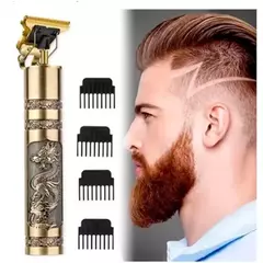 Máquina de cortar cabelo barbeiro profissional dragão elétrica bateria recarregável - comprar online