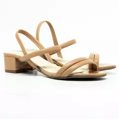 Sandália Feminina Moleca Elástica Salto Quadrado - comprar online