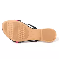 Sandália Rasteira Multi-tiras Slim Preto - comprar online