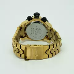 Relógio Invicta Caveira Dourado e Fundo Marinho - comprar online