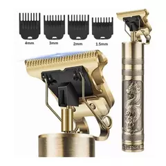 Máquina de cortar cabelo barbeiro profissional dragão elétrica bateria recarregável - comprar online