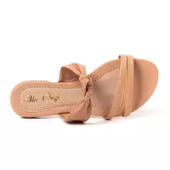 Sandália Rasteira Laço Napa Nude Rasteirinha Casual - comprar online