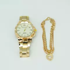 Kit Relógio Feminino e Pulseira com Pingente Podlinda - comprar online