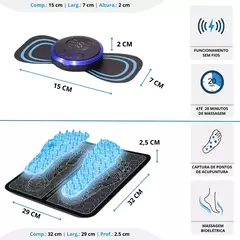 Kit Massageador e Tapete Elétrico Portátil Alivio Das Dores - comprar online