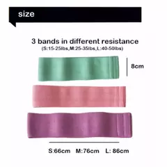 Kit 3 Faixas Elásticas Hip Mini Band para Exercícios - comprar online