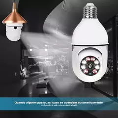 Câmera Lâmpada de Segurança WiFi 1080P Infra - comprar online