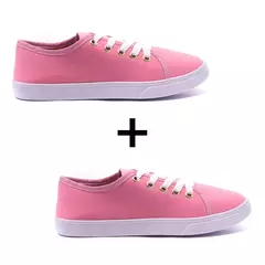 Kit 2 Pares De Tênis Feminino Casual Liso - comprar online