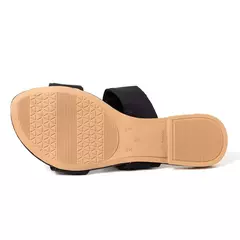 Sandália Rasteira Fivela Napa Preto - comprar online