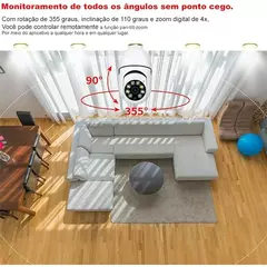 Câmera Lâmpada de Segurança WiFi 1080P Infra - comprar online