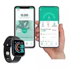 Relógio Smartwatch Android e IOS Inteligente Bluetooth Preto - comprar online