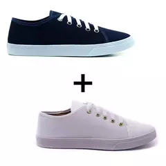 Kit 2 Pares De Tênis Feminino Casual Liso - comprar online