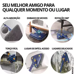 Esfregão Triangulo Mop De Limpeza Ajustável Premium - comprar online