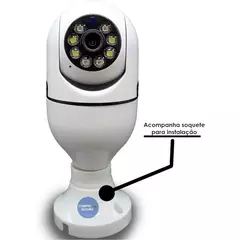 Câmera Lâmpada de Segurança WiFi 1080P Infra - comprar online