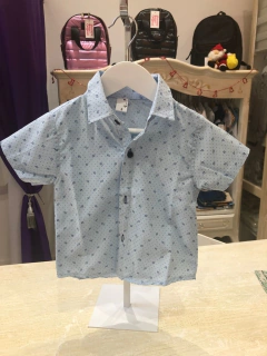 VARV - Camisa flores celestes
