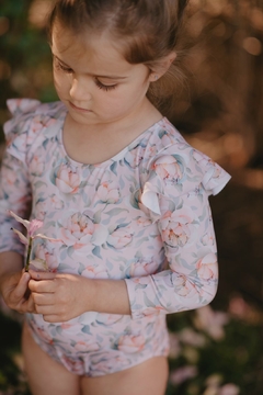 Traje de Baño Rosas Salmon