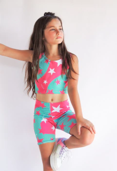 JRV - Conjunto top y biker RockStar pastel - comprar online