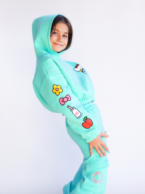 JRI - Buzo Crop frisa celeste