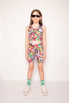 JRV - Conjunto top y biker Banderas