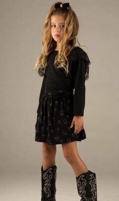 WAM - Pollera brillos bordo