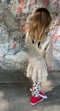 VEI - Sweater Erin volados Beba beige - comprar online