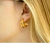 Brinco argola banhado a ouro 18k ou prata 925 semijoia
