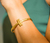 Pulseira T de blogueira banho italiano semijoia bracelete - comprar online