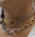 Colar feminino nó nozinho choker dupla folheada gargantilha - comprar online