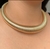 Maxi colar choker aro tubo banhado a ouro ou prata luxo blog - comprar online