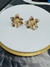 Brinco de flor banhado a ouro 18k brinco girassol dourado