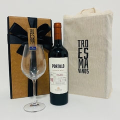 Portillo Malbec + Copa de Cristal Box Regalo