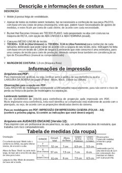 Modelagem INFANTIL e ADULTO UNISSEX - Bucket Hat Recortes (UFa001) - Kilvia Bezerra Moldelagem