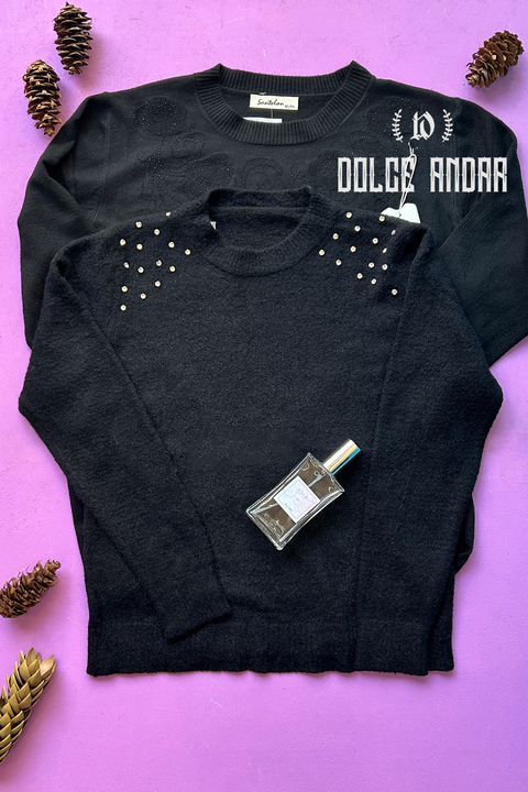 SWEATER PUL - STRAS - NEGRO - comprar online