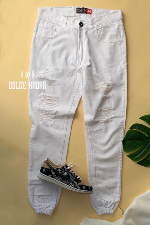 Jean Jogger White