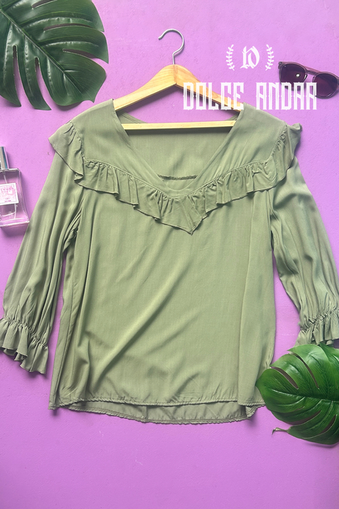 Blusa oliva verde