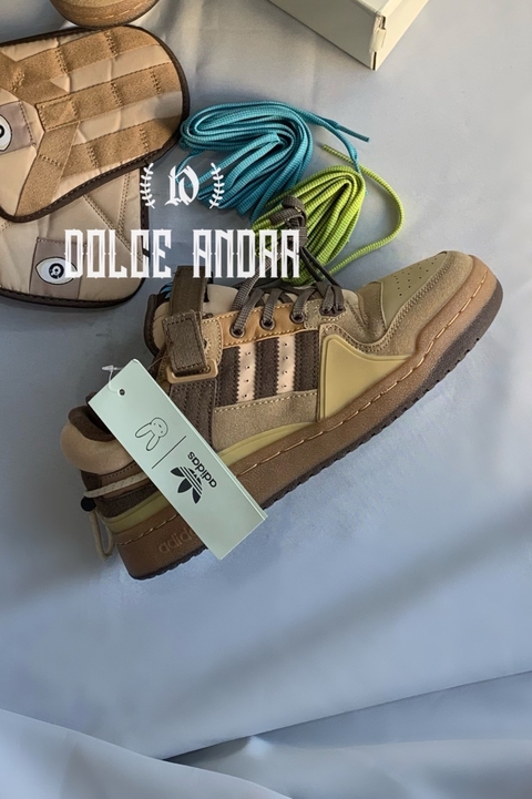 TOP QUALITY Estilo Adidas Forum Bad Bunny -Caffe